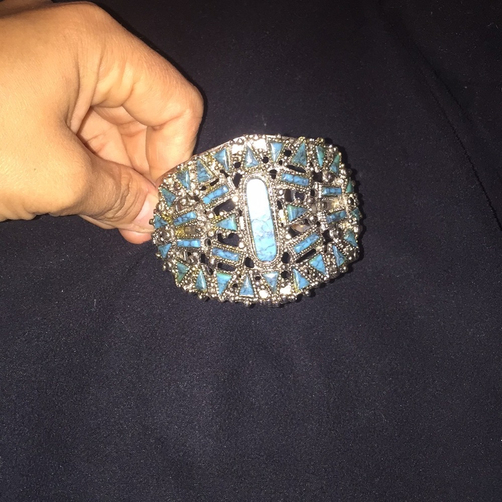 Turquoise silver bangle - Picture 7 of 7